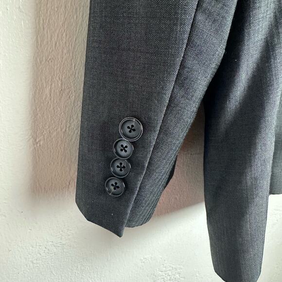 Hugo Boss Super 100 Blazer Coat Jacket Super‎ 100 Gray Men's Size 42R - Picture 6 of 10